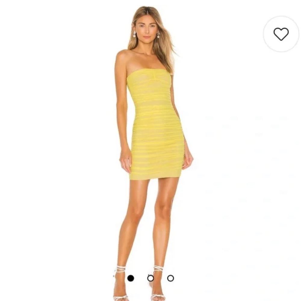 Michael Costello x Revolve Nicole Mini Dress Buttercup Yellow Size xxs